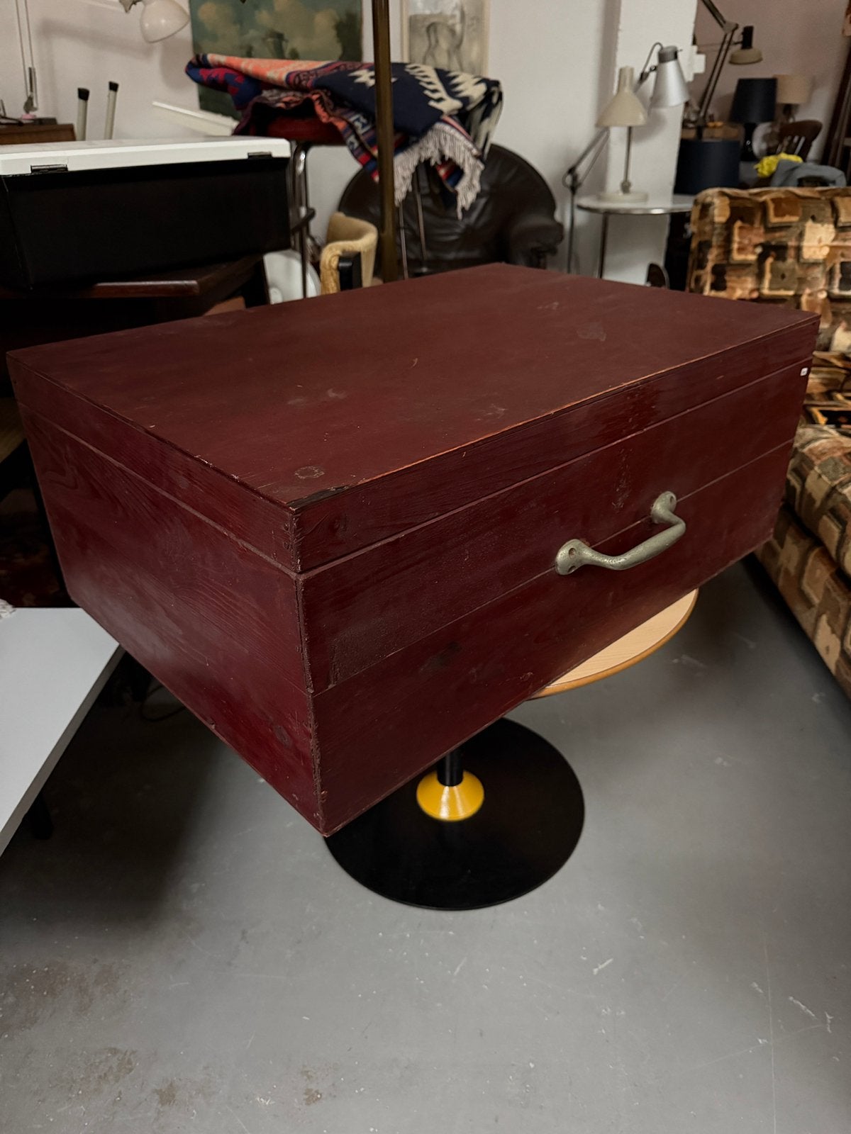 50% SALE: Oude vintage houten kist, koffer, Ophalen, Minder dan 50 cm, Gebruikt, 50 tot 100 cm