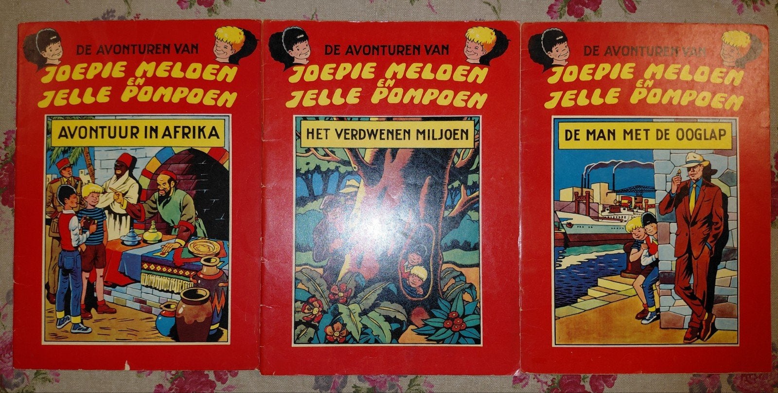 Joepie Meloen en Jelle Pompoen, 3 delen., Meerdere stripboeken, Ophalen of Verzenden, Gelezen
