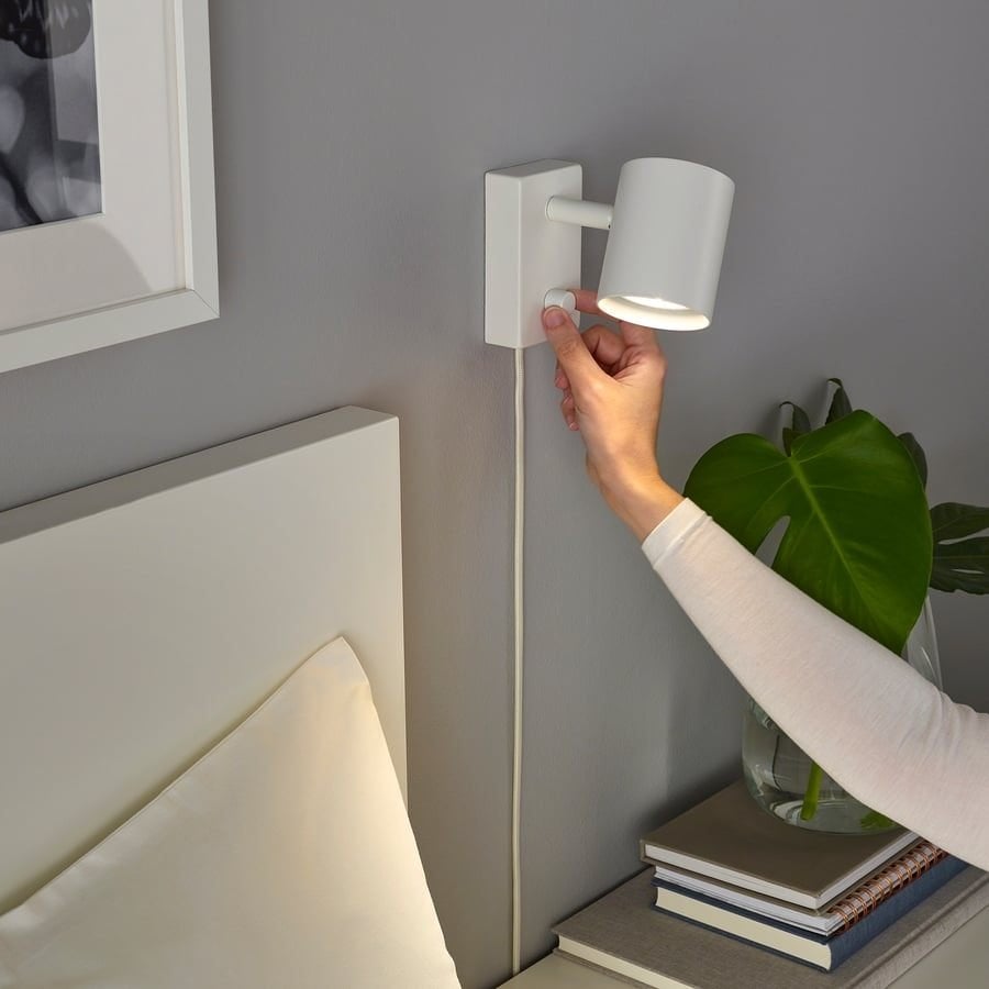 IKEA NYMÅNE wand-/leeslampen + LED lampen (2 sets), IKEA, Nieuw, Ophalen of Verzenden, Metaal
