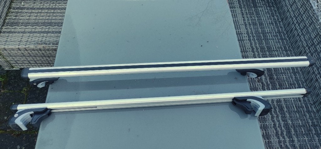 140 cm brede universele dakdragers voor auto's met railing, Auto diversen, Dakdragers, Ophalen of Verzenden, Zo goed als nieuw