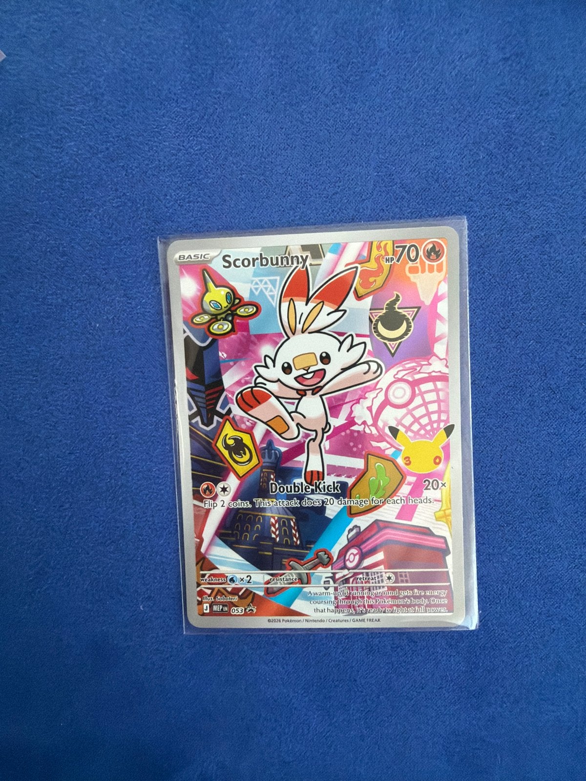 Pokémon Kaart Scorbunny SWSH059 Promo, Ophalen of Verzenden, Zo goed als nieuw, Losse kaart