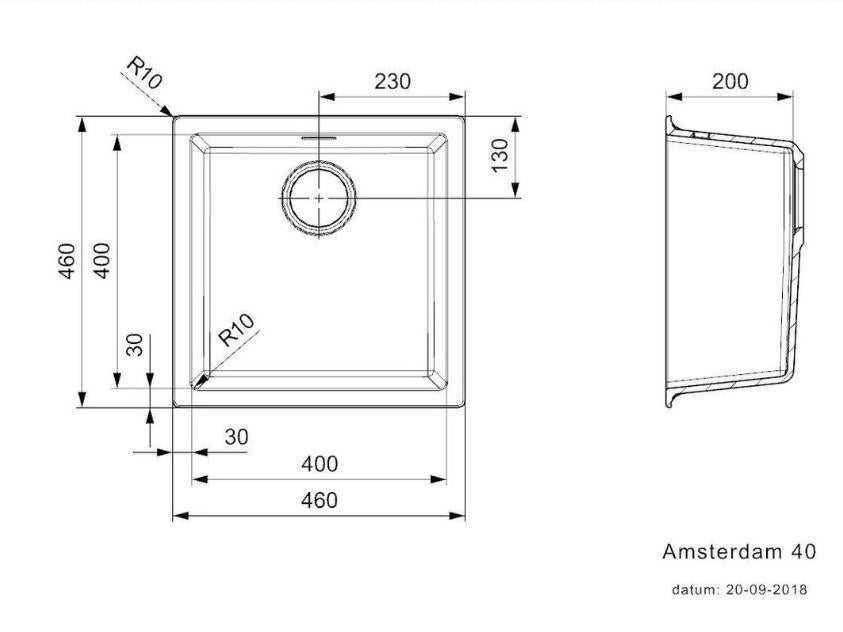 MP24 Reginox granieten design spoelbak nieuw in doos, Huis en Inrichting, Keuken | Keukenelementen, Ophalen, Minder dan 50 cm