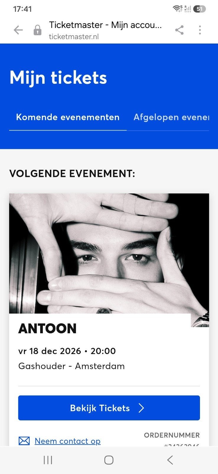 2 kaarten antoon 18 december amsterdam, Twee personen, December