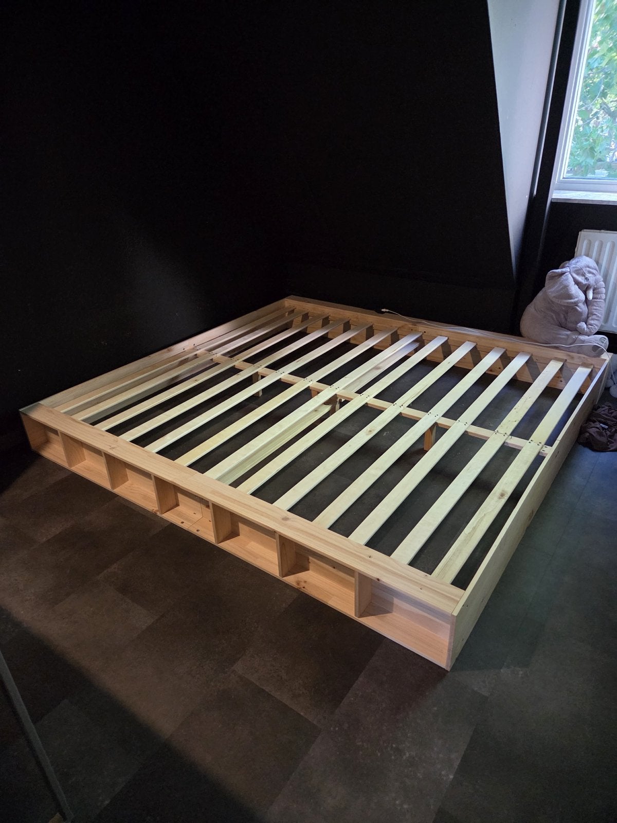Nieuw! Houten bedframe 180x200 cm (met of zonder matras), Ophalen, Overige kleuren, 180 cm, 200 cm