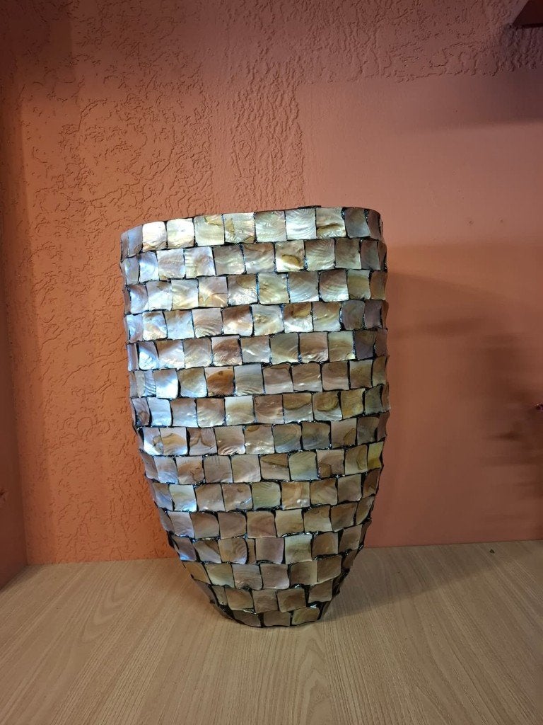 PTMD Daven, Schelpenvaas 62 cm x 41 cm x 28 cm, Kunststof, Binnen, Zo goed als nieuw, Overige vormen