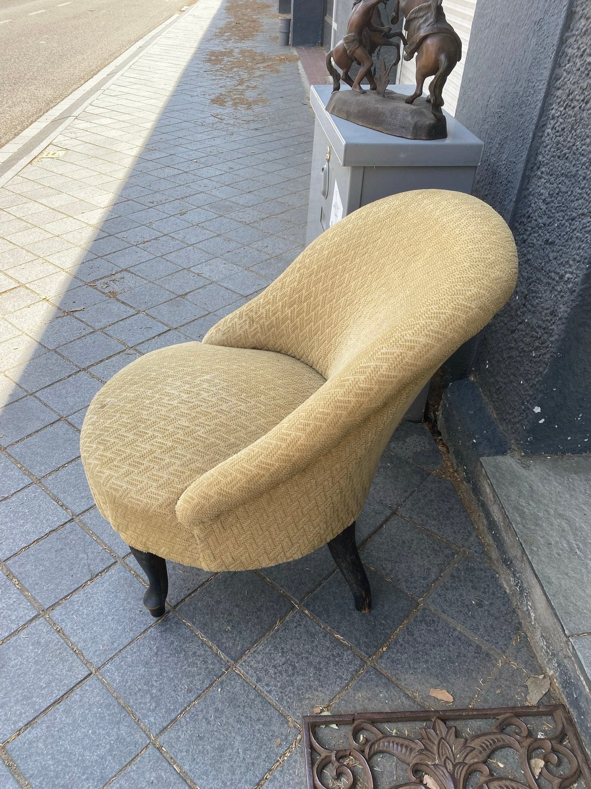 Prachtige cocktail stoeltje - origineel bekleed., Antiek en Kunst, Antiek | Meubels | Stoelen en Banken, Ophalen of Verzenden
