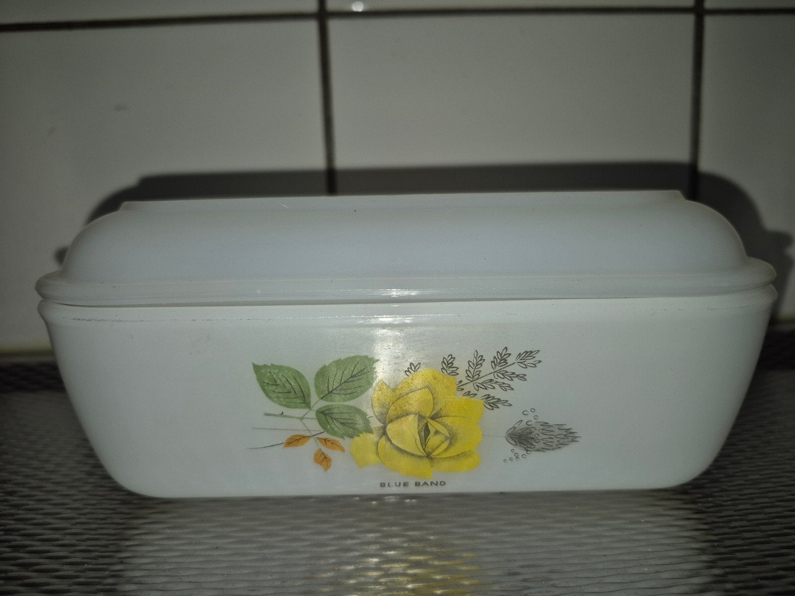 Arcopal Blue Band botervloot (Gereserveerd), Overige typen, Ophalen of Verzenden, Overige stijlen, Glas