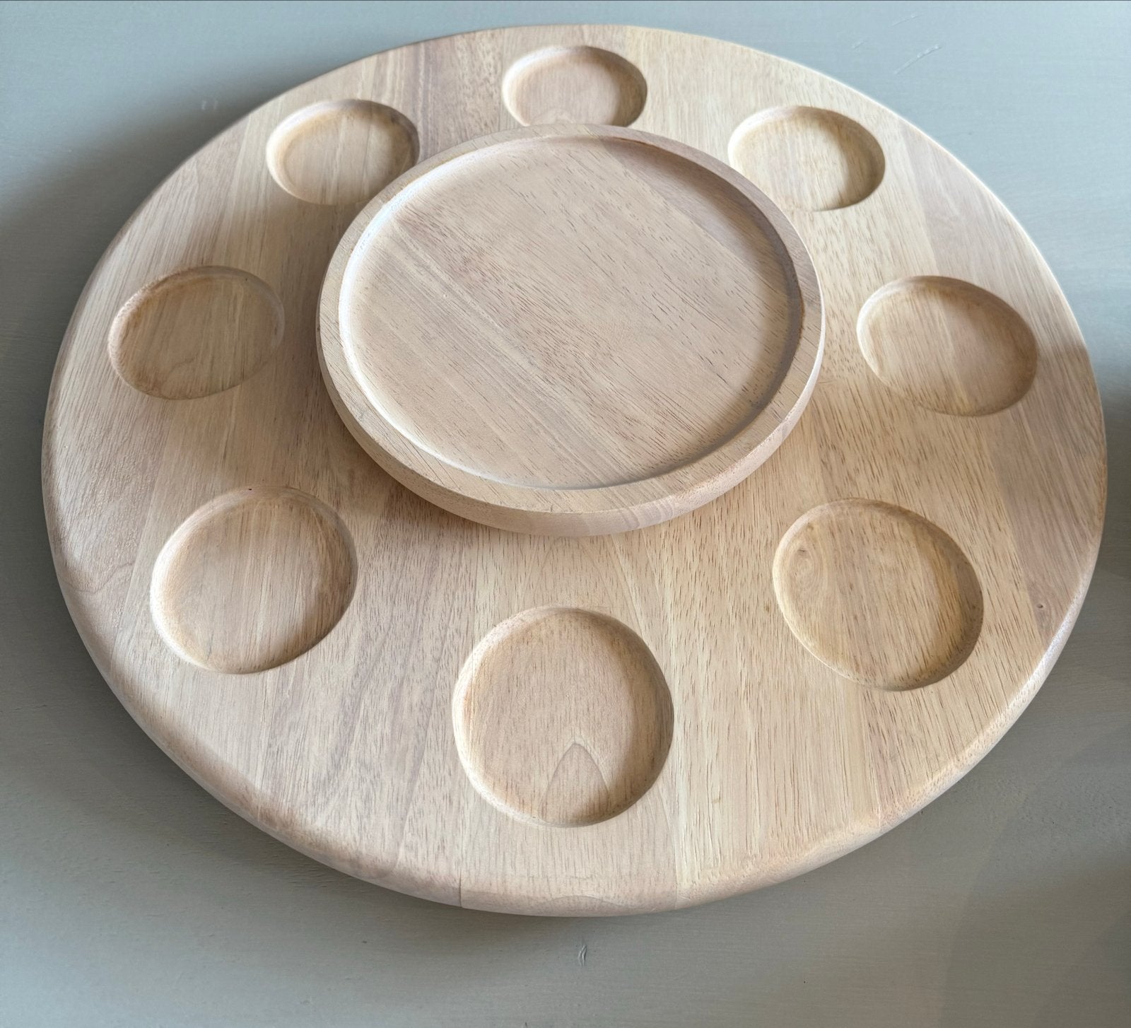 Houten draaiplateau voor fonduepan of schaal, Huis en Inrichting, Keuken | Keukenbenodigdheden, Beige, Overige typen, Hout, Ophalen of Verzenden