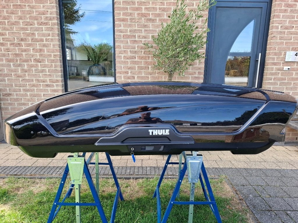 Te koop: Thule Motion XT L zwarte dakkoffer van 450 liter, Ophalen, Gebruikt