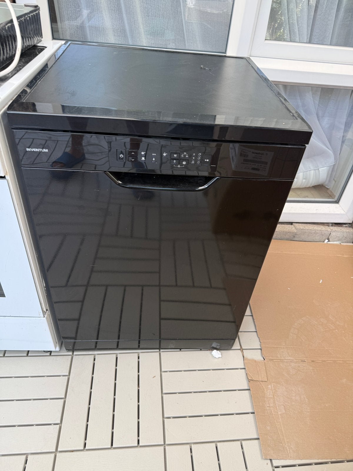 Inventum vrijstaande vaatwasser zwart – 60 cm, Witgoed en Apparatuur, Vaatwasmachines, Ophalen, Zo goed als nieuw, 85 tot 90 cm