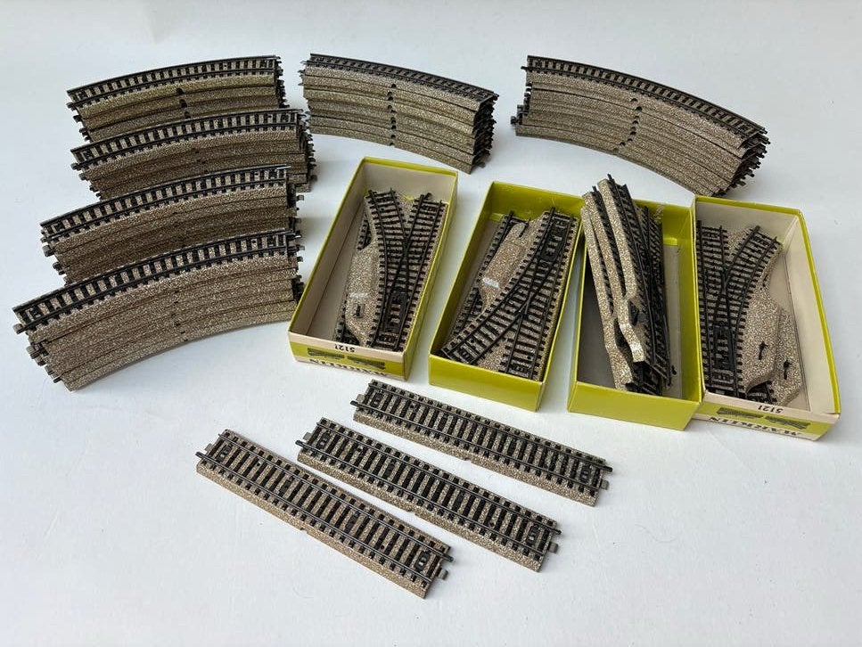 Kavel Marklin M-rails 5100 5120 5121, Wisselstroom, Gebruikt, Rails, Ophalen of Verzenden