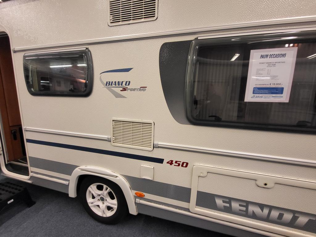Fendt Bianco Sportivo 450 SQB, Unico Verona+voorwand, mover, Caravans en Kamperen, Rondzit, Bedrijf, Schokbreker, Fendt