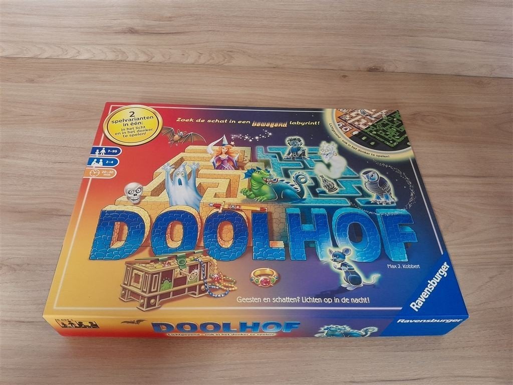 Doolhof - glow in the dark - s4679, Hobby en Vrije tijd, Gezelschapsspellen | Bordspellen, Verzenden, Zo goed als nieuw