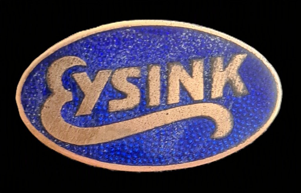Eysink motorfiets broche- paarsblauw -, Verzamelen, Verzenden, Nieuw, Transport, Speldje of Pin