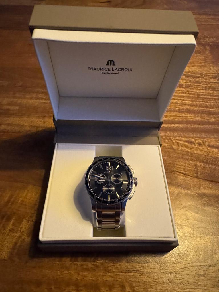 Maurice Lacroix heren horloge, Staal, Gebruikt, Staal, Polshorloge