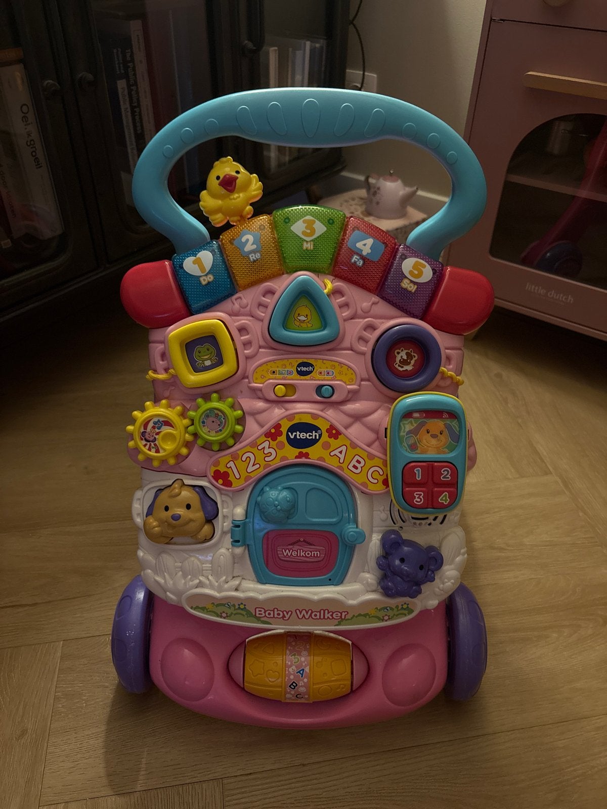VTech Baby Walker - Roze loopwagen met activiteitenpaneel, Ophalen, Zo goed als nieuw, Overige typen, Met licht