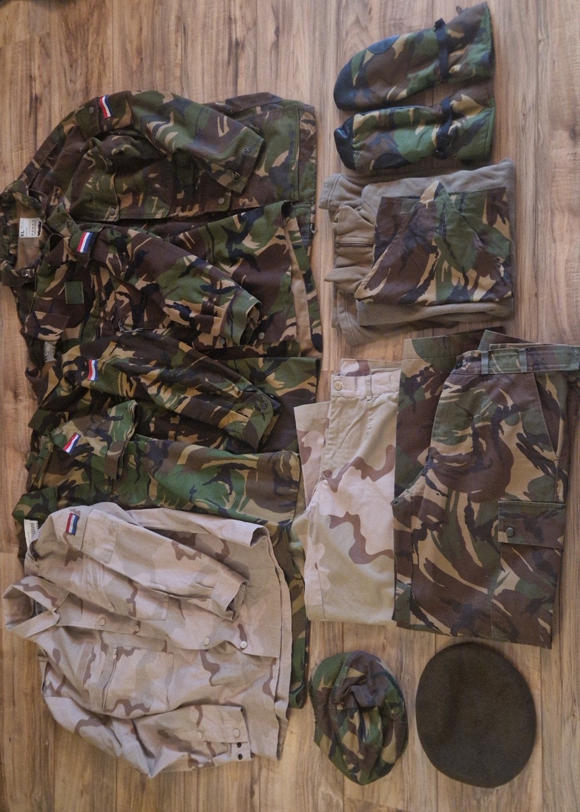 Nieuwe KL GVT kleding set jaren '90/'00 Woodland/Desert DPM, Verzamelen, Ophalen of Verzenden, Landmacht, Nederland