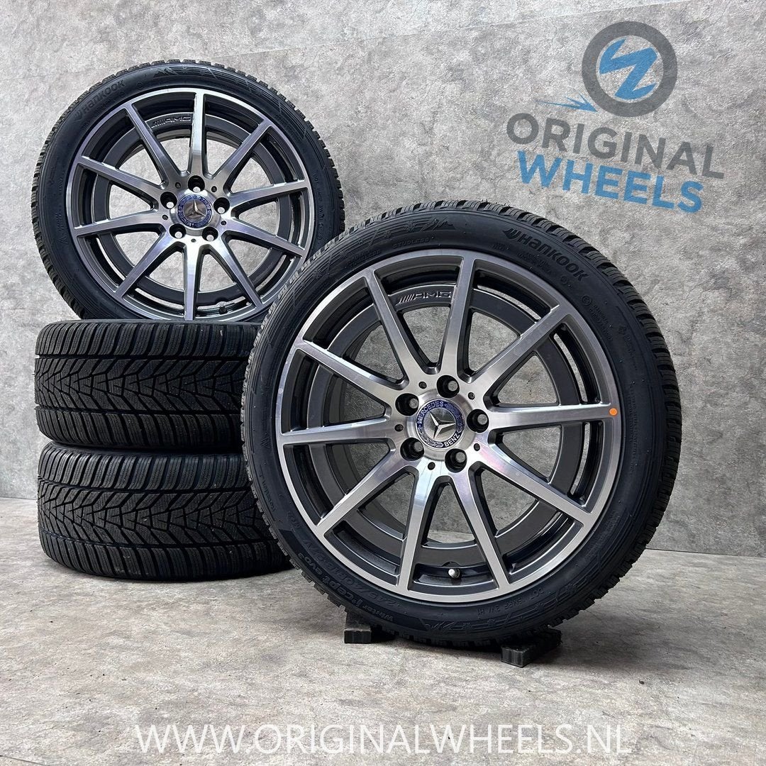 18 inch originele AMG velgen winterbanden MB A45 CLA45 W177, 18 inch, -, -, Banden en Velgen