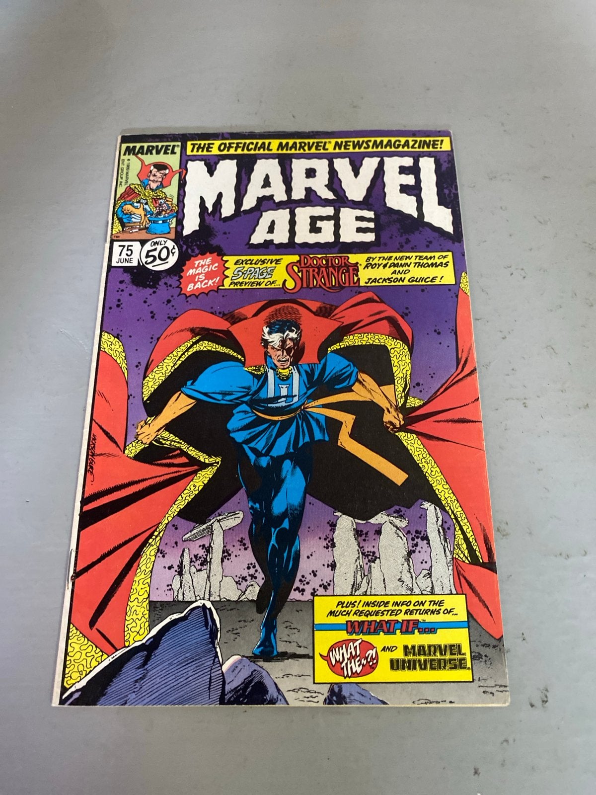 Marvel Age #75 - Doctor Strange & Moon Knight, Eén comic, Ophalen of Verzenden, Zo goed als nieuw, Amerika