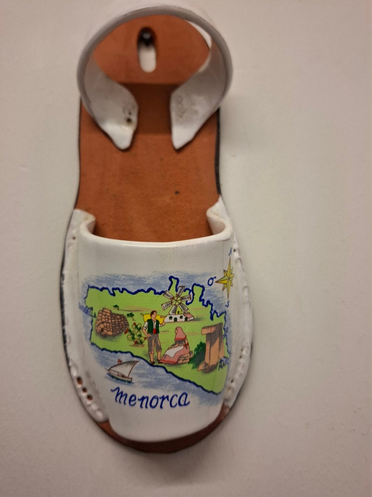decoratieve leuk versierde Porseleinen sierschoen Menorca, Antiek en Kunst, Antiek | Porselein, Ophalen of Verzenden