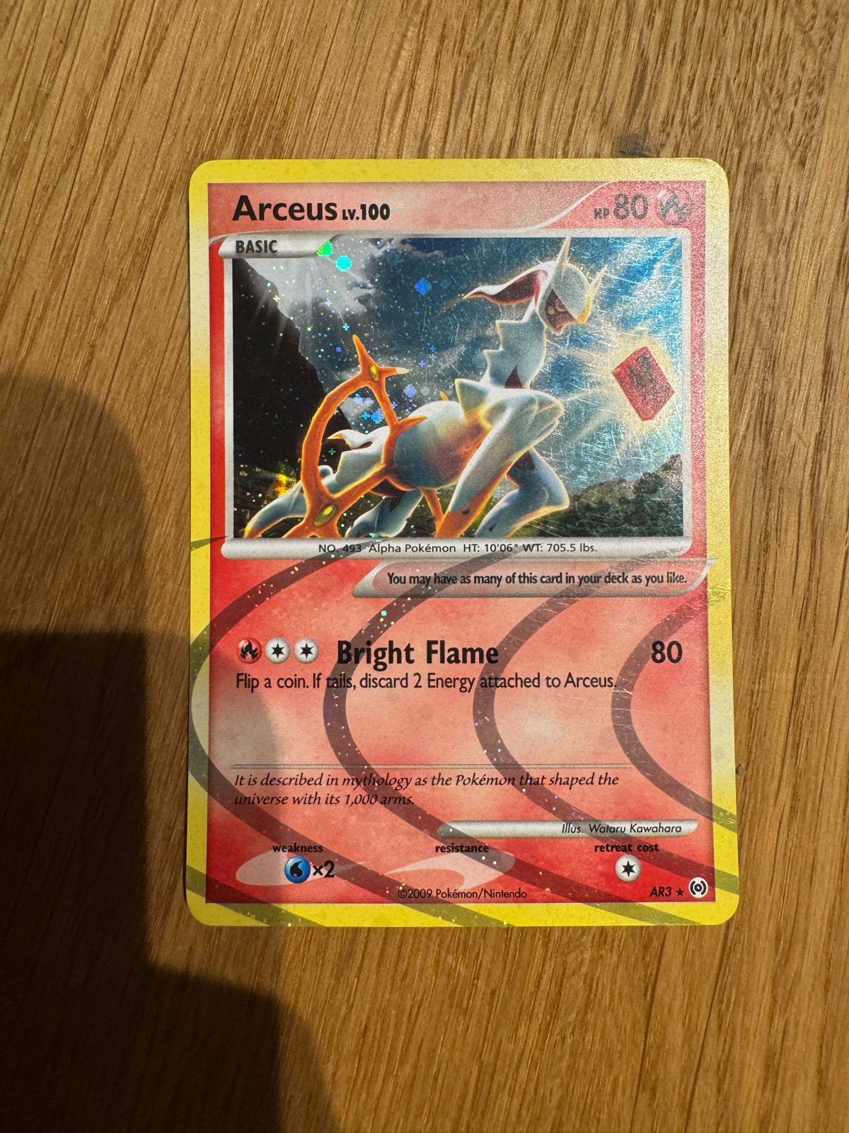 Pokémon Kaart Arceus Lv.100 AR3 Holo Foil, Verzenden, Zo goed als nieuw, Losse kaart, Foil