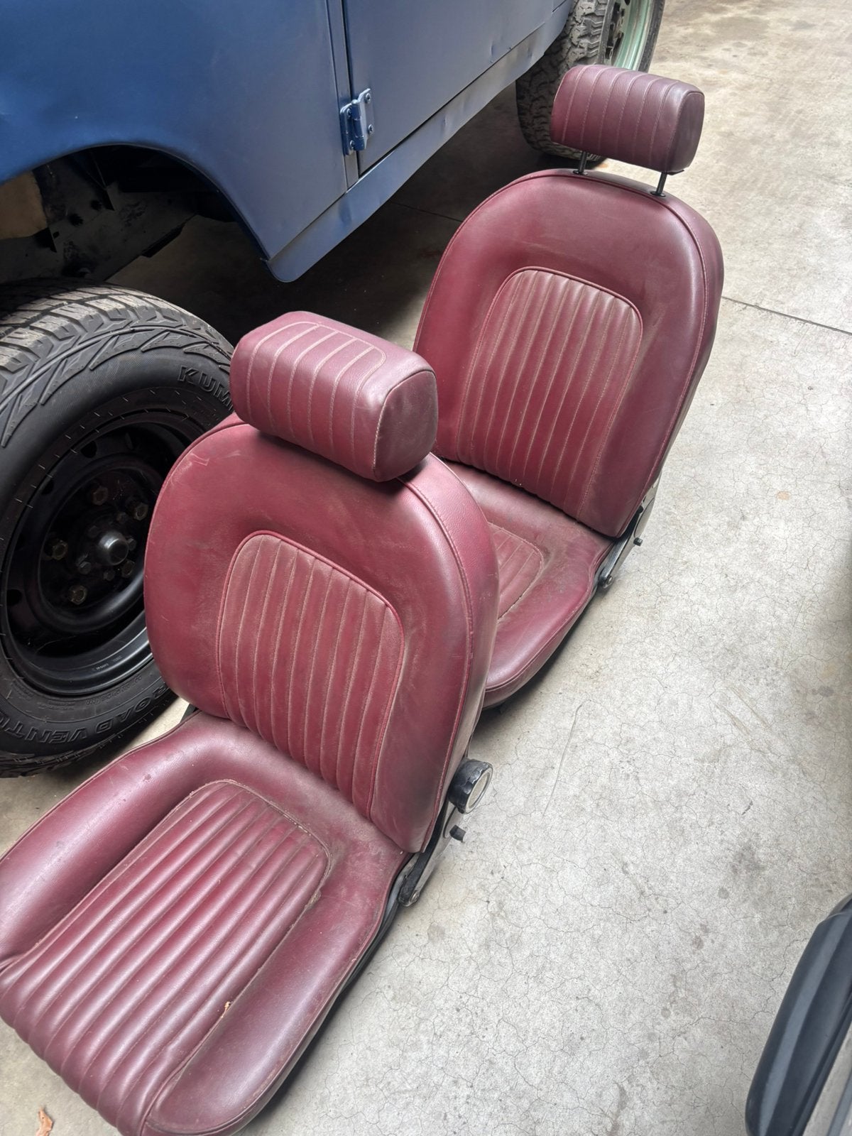 2x stoel en deurpaneel 1976 Alfa Romeo Spider, Auto-onderdelen, Interieur en Bekleding, Ophalen, Alfa Romeo