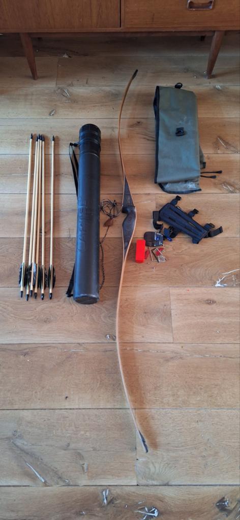 Longbow set linkshandig Merlin Archery., Ophalen of Verzenden