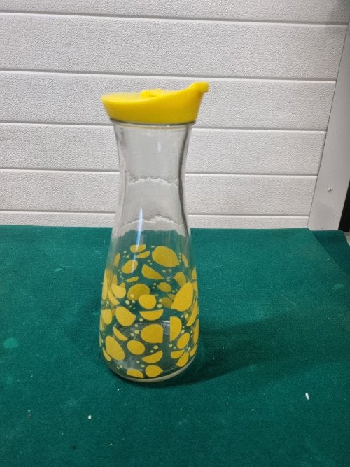 karaf / sapkan glas met citroentjes van glas, Ophalen of Verzenden
