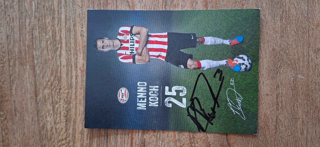 Spelerskaart met handtekening; Menno Koch # PSV, Ophalen of Verzenden, Nieuw, PSV, Spelerskaart