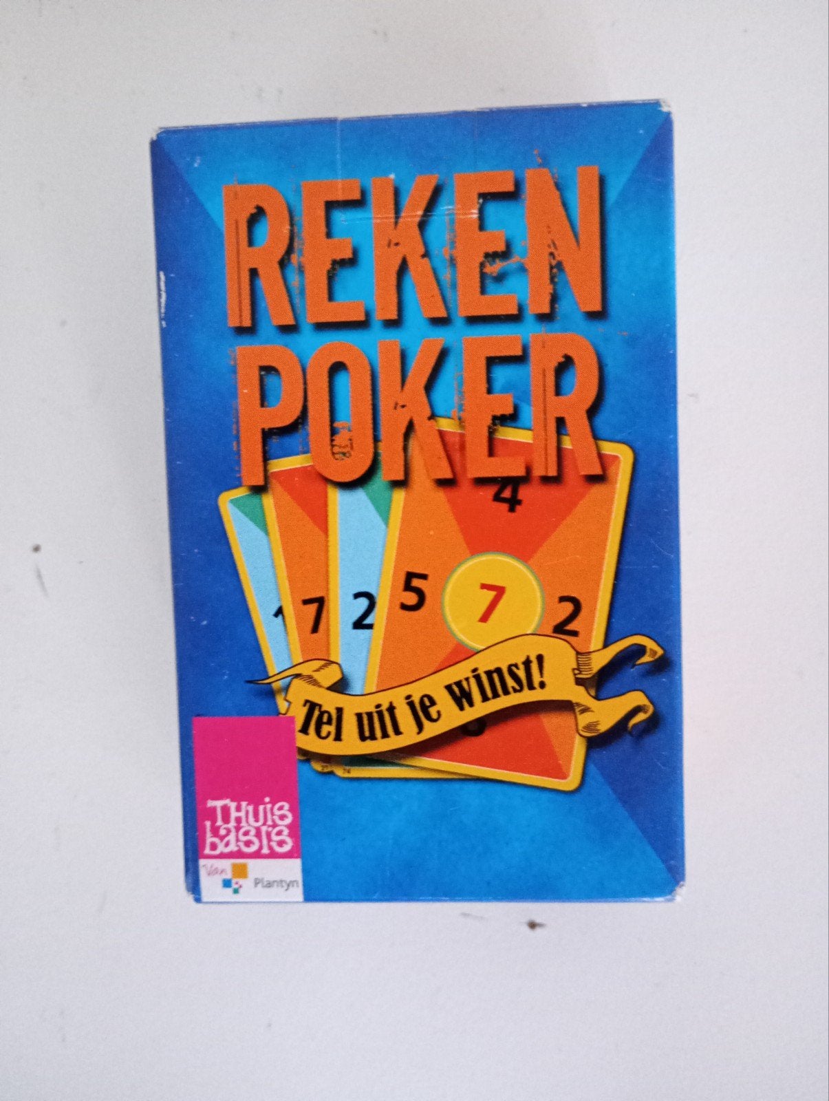 Reken Poker - Tel uit je winst! - Educatief kaartspel, Een of twee spelers, Ophalen of Verzenden, Gebruikt, Scala Leuker Leren B.V. Groningen, Plantyn