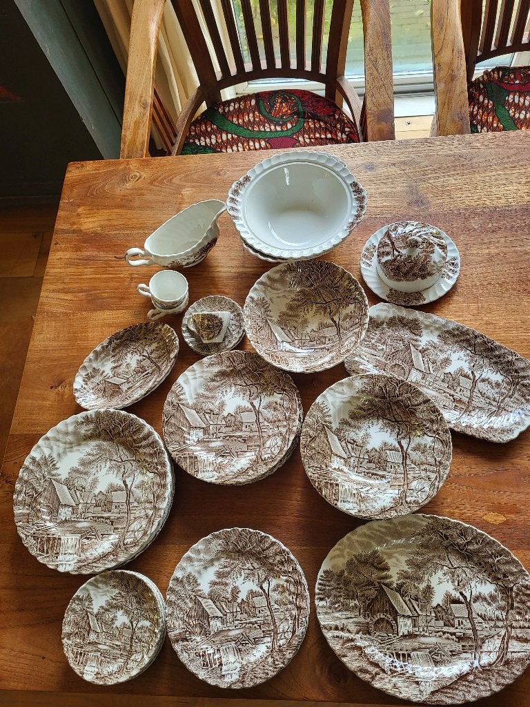 engels servies, Ophalen