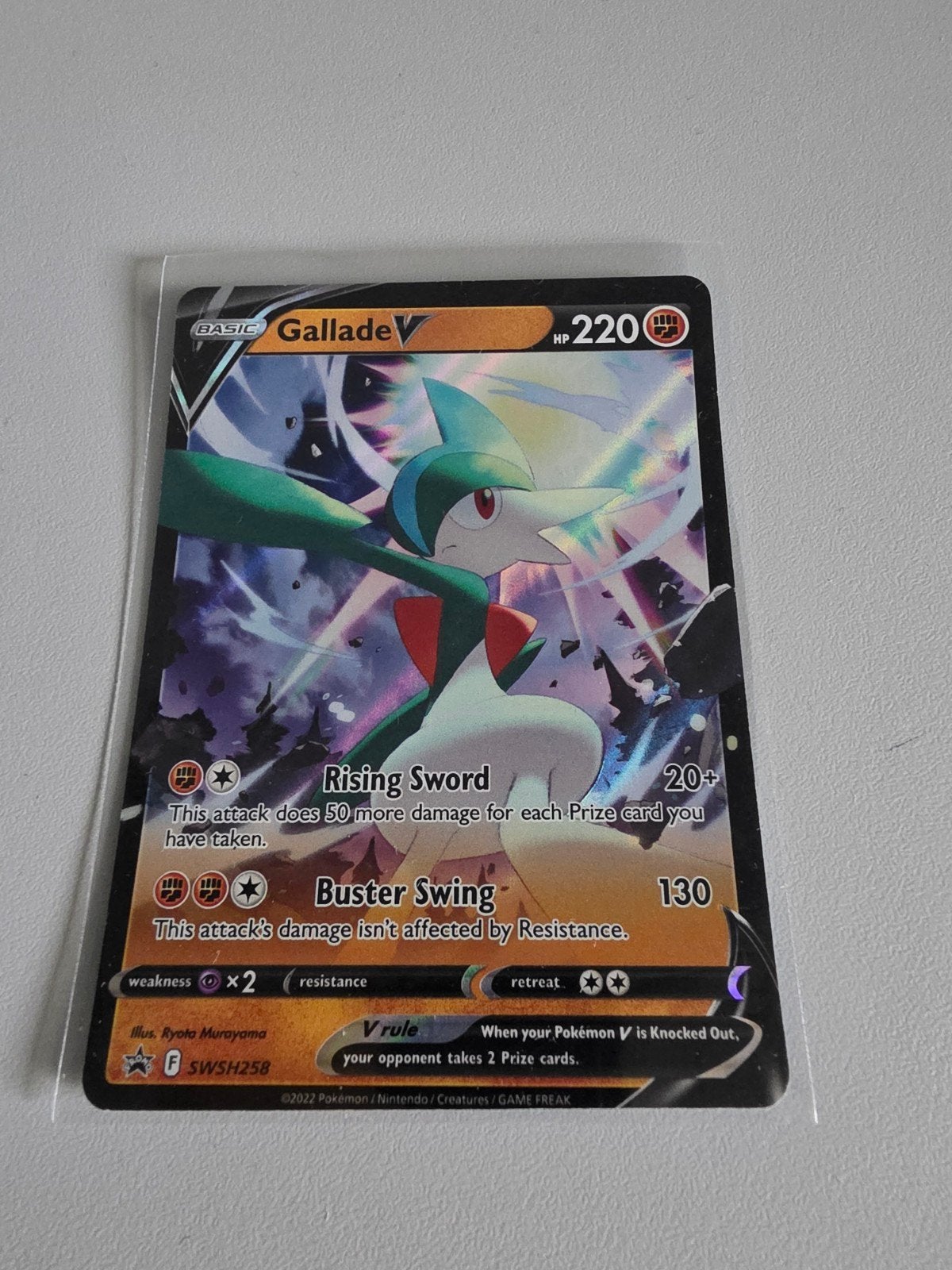 Gallade V Pokémon Kaart SWSH258 - Zo goed als nieuw, Ophalen of Verzenden, Zo goed als nieuw, Losse kaart