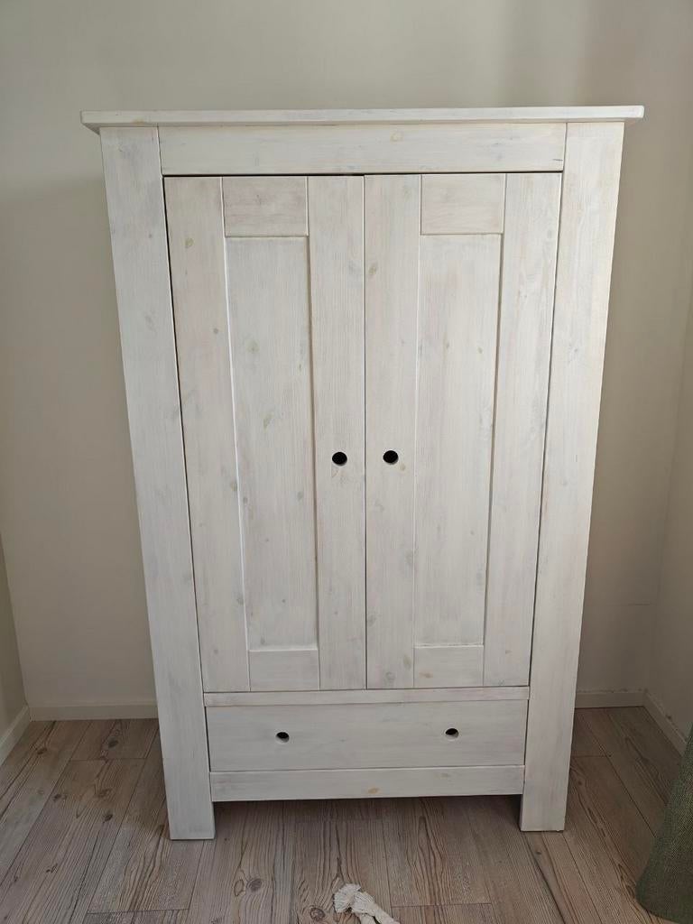 Bopita grenen white wash houten kast, commode en plank, Kinderen en Baby's, Kinderkamer | Commodes en Kasten, Ophalen, Gebruikt