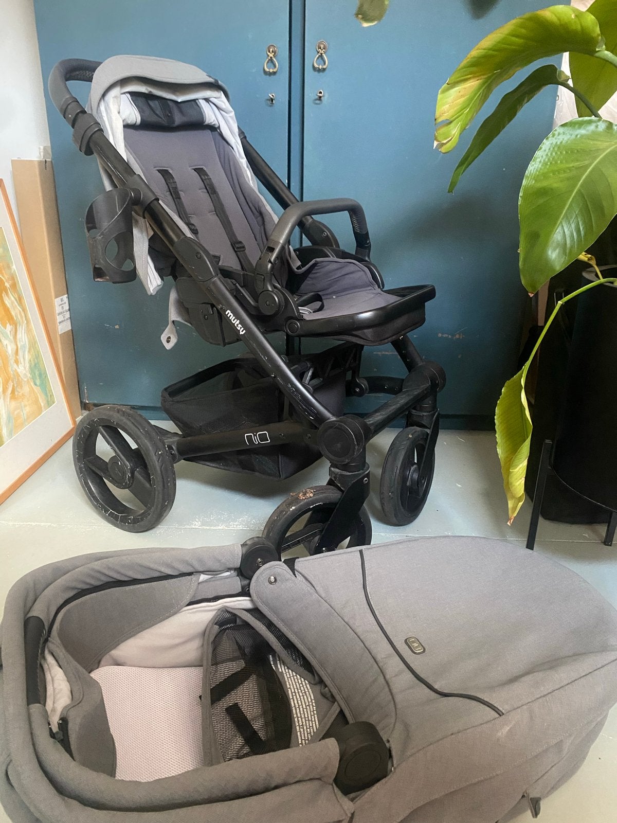 Mutsy Nio Compleet - Kinderwagen met Reiswieg en Zitje, Kinderen en Baby's, Kinderwagens en Combinaties, Ophalen, Gebruikt, Combiwagen
