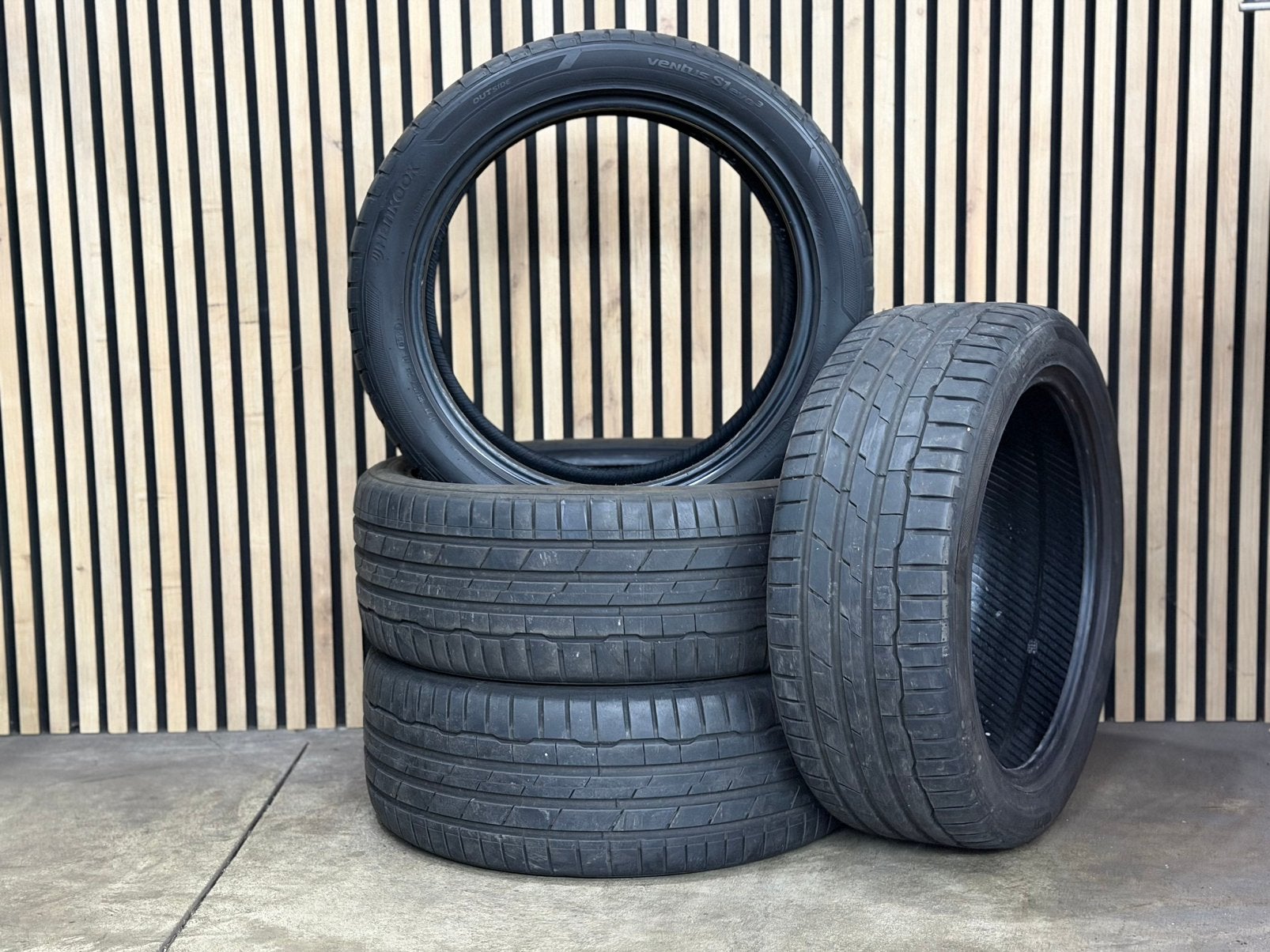 4x 235-45-19 HANKOOK EVO3 zomer Dot22 7mm €340 all incl, Nieuw, 235 mm, Band(en), Zomerbanden
