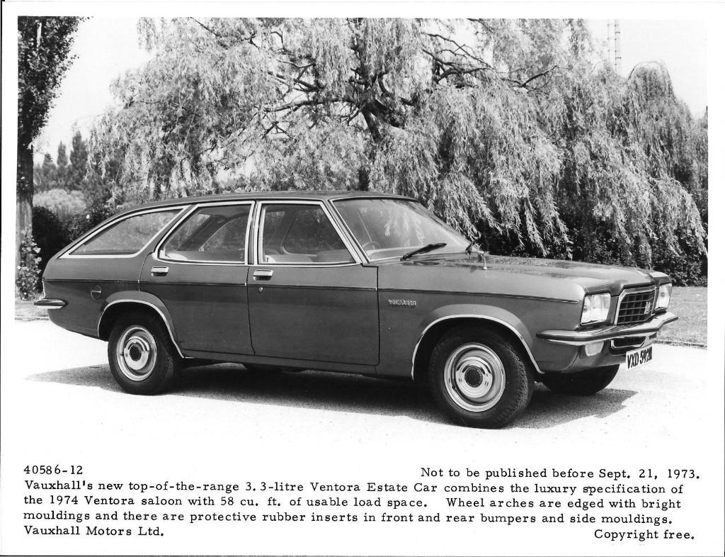 4 persfoto's Vauxhall Ventora, 1973, Ophalen of Verzenden, Nieuw, Overige merken