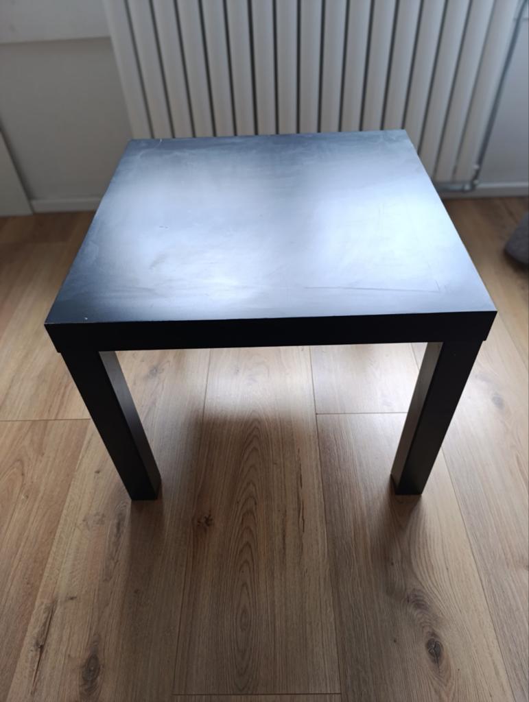 Ikea zwart bijzettafel, Huis en Inrichting, Tafels | Bijzettafels, Ophalen, Minder dan 55 cm, Gebruikt, Vierkant