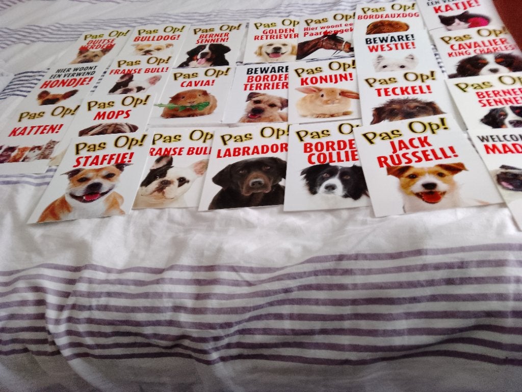 Honden/dieren bordjes, Ophalen, Nieuw