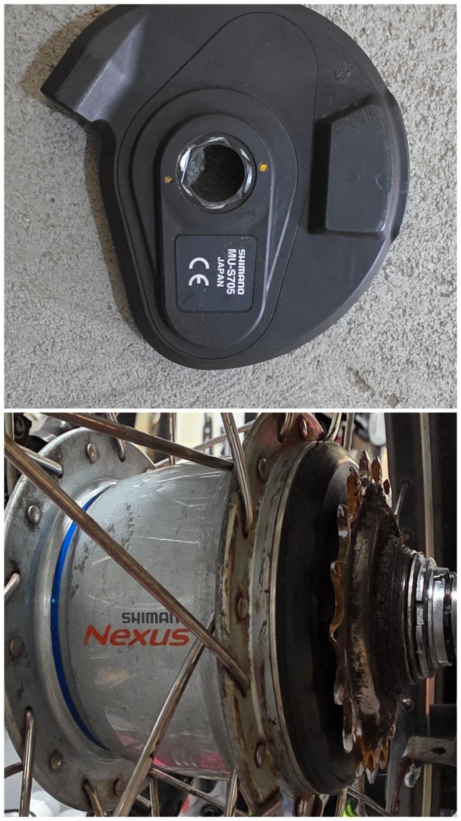 Shimano Steps MU-S705 Di2 motorunit + Di2 8 versnellingnaaf., Ophalen of Verzenden, Gebruikt, Elektrische fiets, Shimano