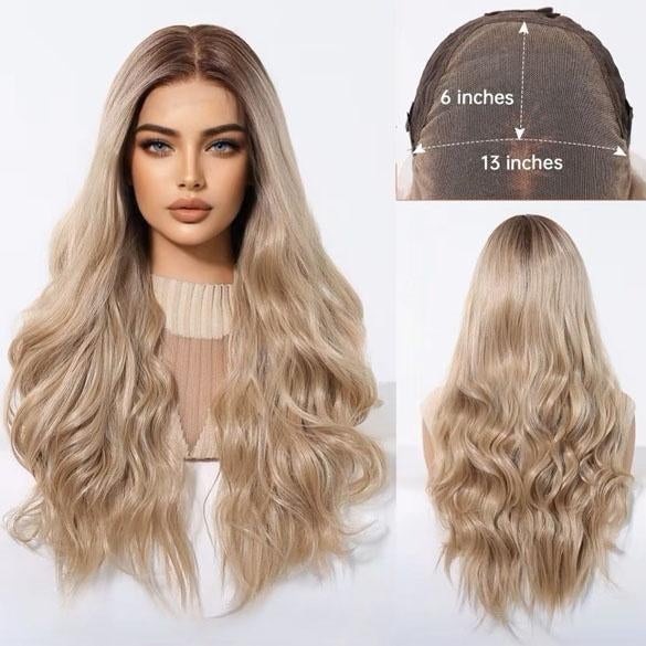 Mono top swiss lace pruik lang blond haar zonder pony Christ, Ophalen, Nieuw, Pruik of Haarverlenging