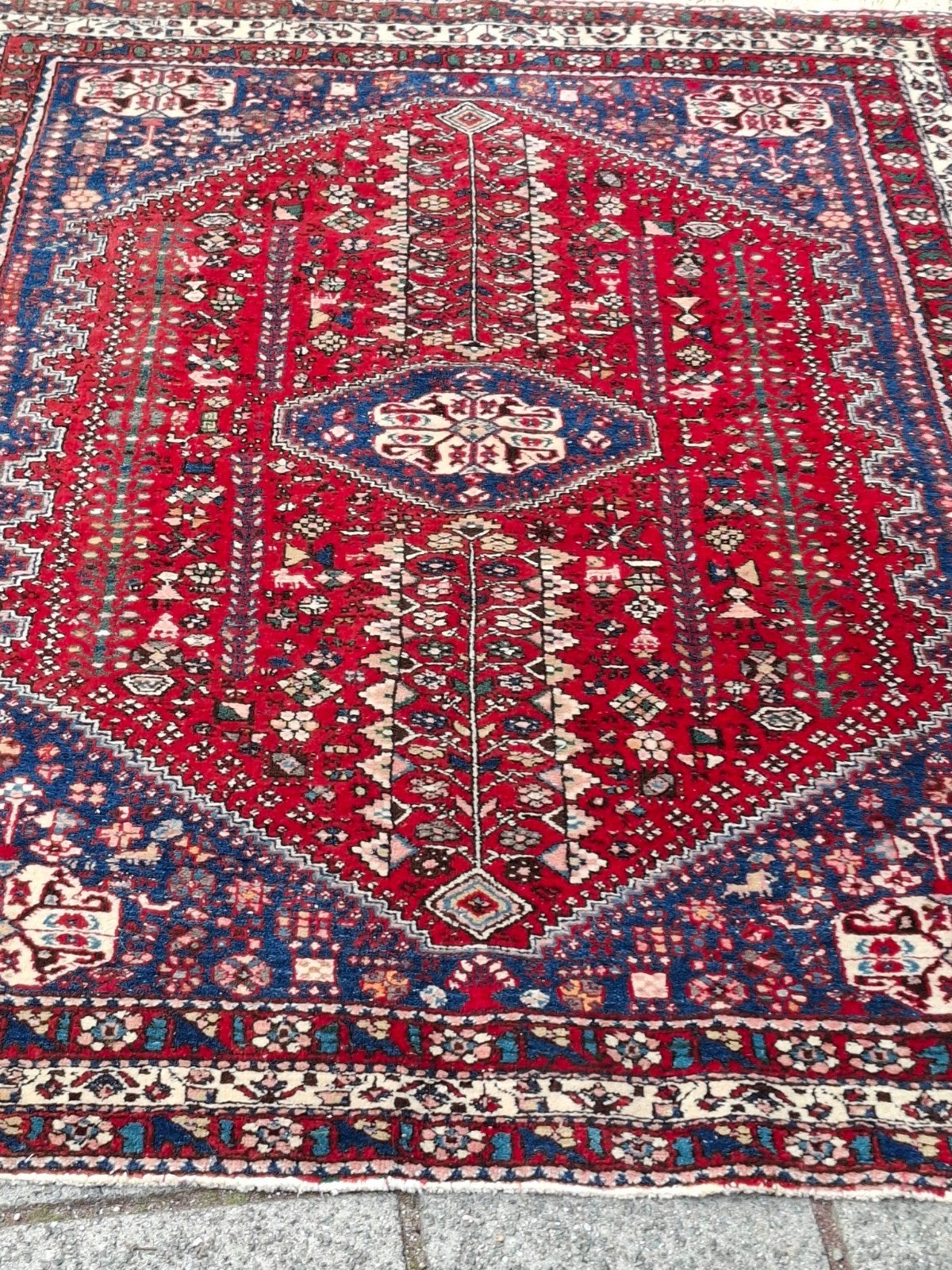 prachtige handgemaakte Perzische tapijt Afshar, Ophalen, Rechthoekig, 200 cm of meer