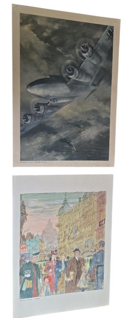 duits ww2 luftwaffe kerst kado art tekeningen, Ophalen of Verzenden, Luchtmacht, Duitsland
