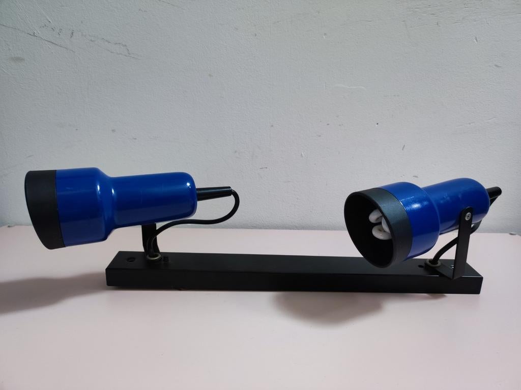 Blauwe vintage plafondlamp, Ophalen of Verzenden, Gebruikt