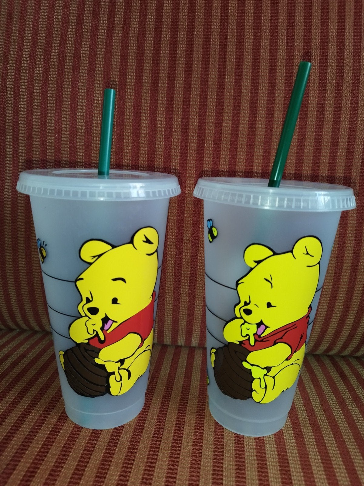 2x disney Winnie the pooh Starbucks bekers koude drank, Verzamelen, Ophalen of Verzenden, Winnie de Poeh of vrienden, Servies