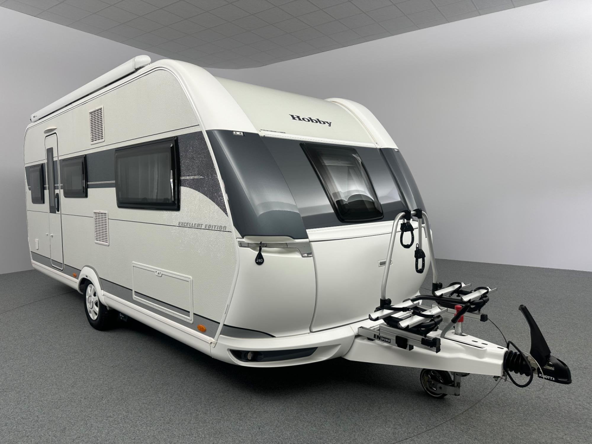 Hobby Excellent Edition 495 UL Mover Voortent Fietsendrager, Caravans en Kamperen, Rondzit, Hobby, Bedrijf, Hordeur