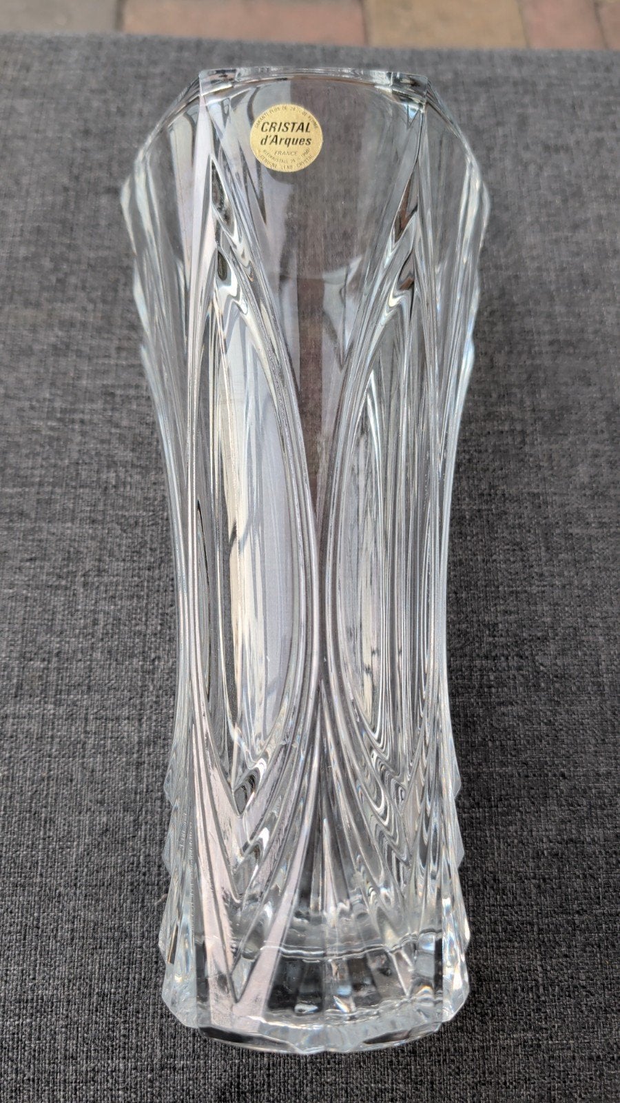 Prachtige lood Kristallen Vaas van Cristal d'Arques - 24 cm, Ophalen of Verzenden