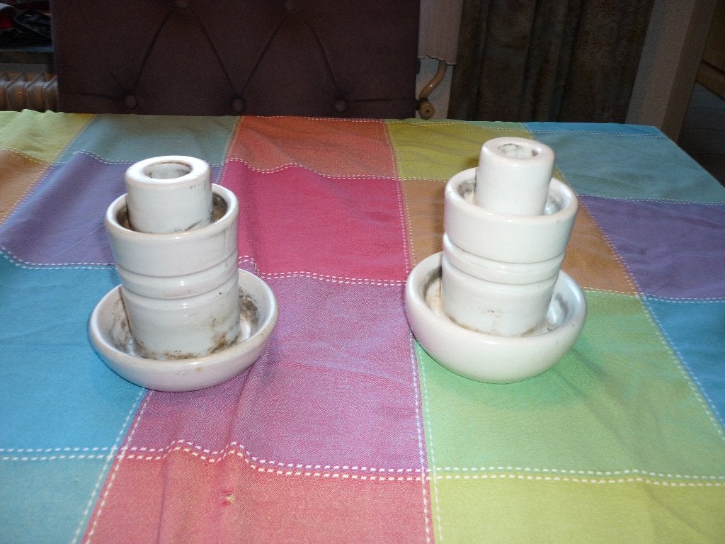 3 Porseleinen isolatoren voor telefoonpalen in goede staat, Antiek en Kunst, Ophalen of Verzenden