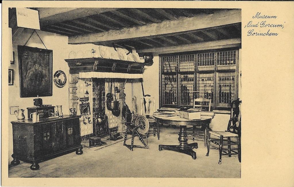 Gorinchem, Museum Oud Gorcum, spinnewiel, dressoir, schouw, Verzenden, 1920 tot 1940, Ongelopen, Zuid-Holland