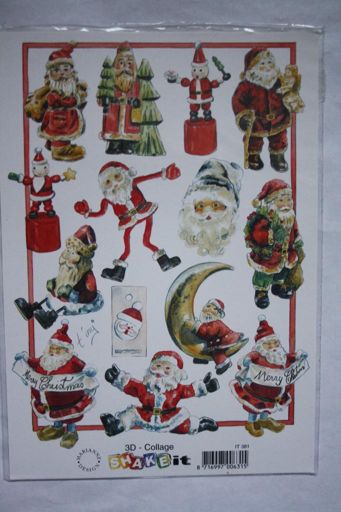 5 st. A5 knipvellen A5 shake-it 3D collage 9880, Ophalen of Verzenden, Nieuw, Kerst, Knipvel