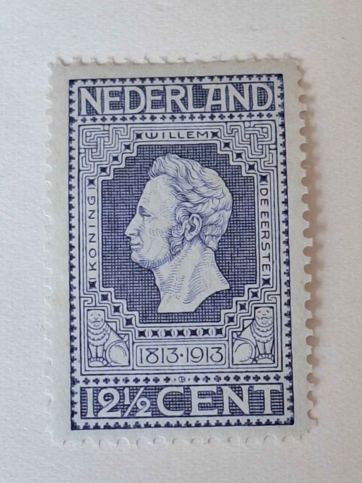 Nederland postzegel 1913 Willem I 12,5 cent, Ophalen of Verzenden, T/m 1940, Postfris